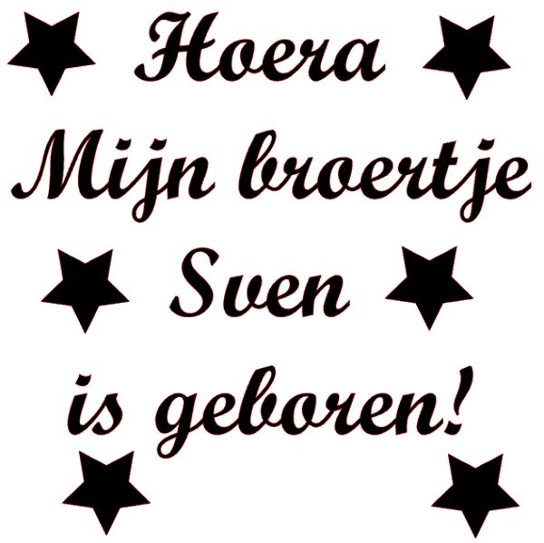 Geboorte raam sticker sterren