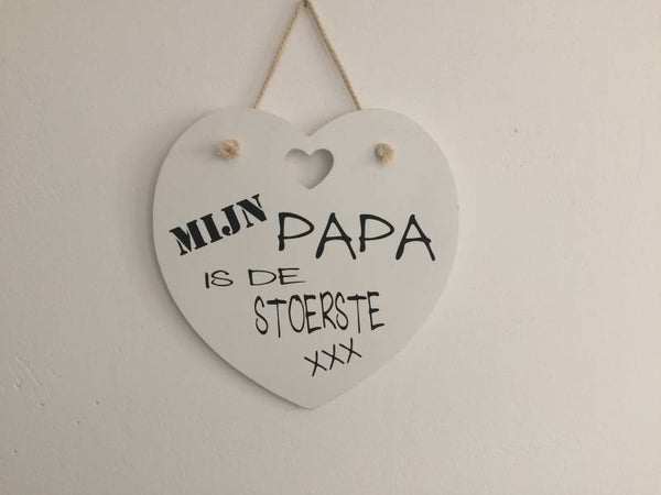 Tekst bord stoerste papa 