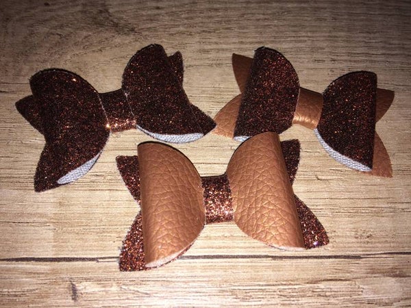 Haar clips bruin