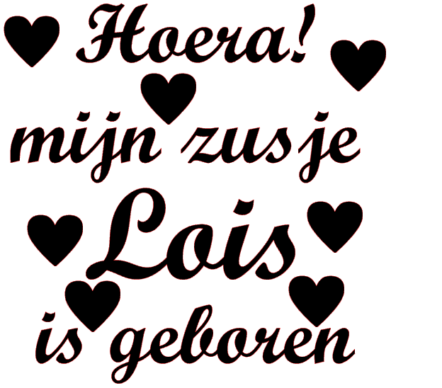 Geboorte sticker hartjes