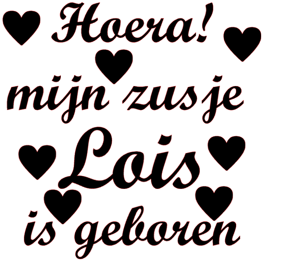 Geboorte sticker hartjes