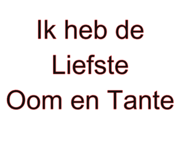 Romper met tekst oom en tante