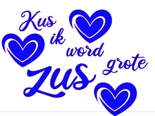 Strijk applicatie grote zus