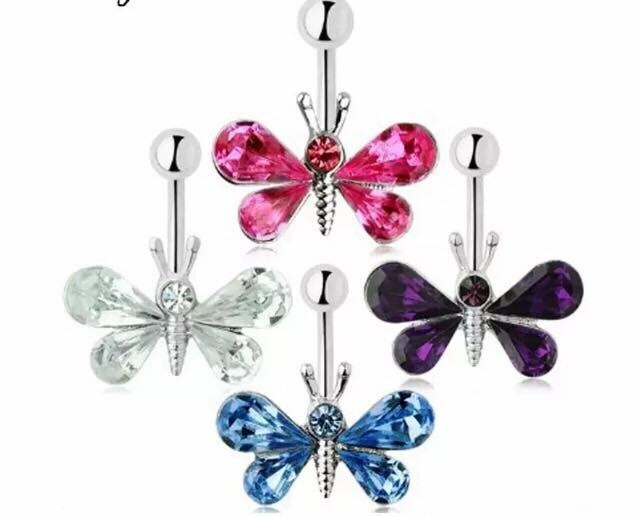 Navel piercing Vlinder