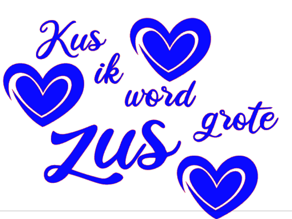 Strijk applicatie grote zus