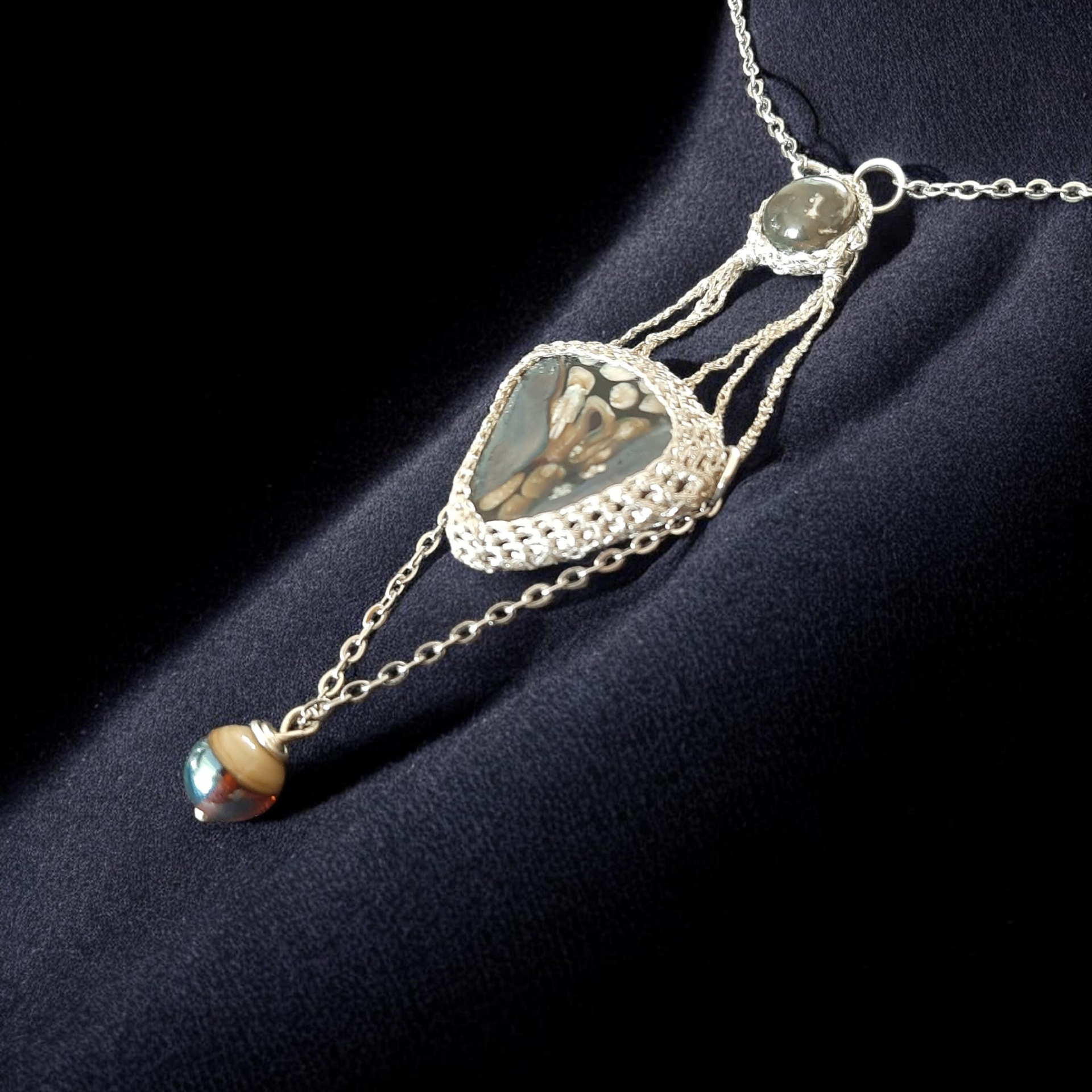 Collier Fil et verre