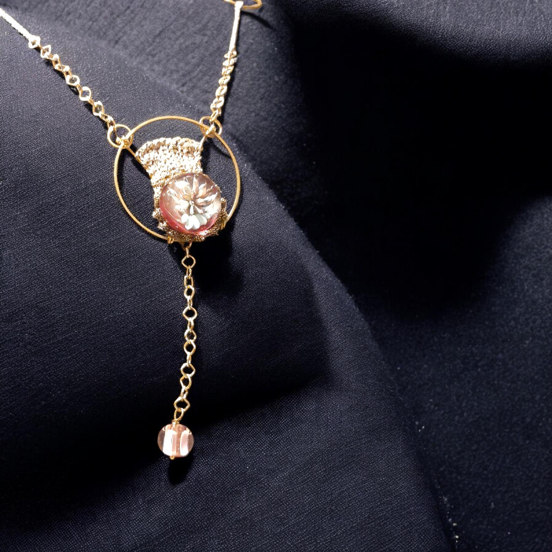 Collier fil et verre