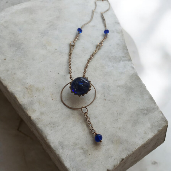 Collier fil et verre