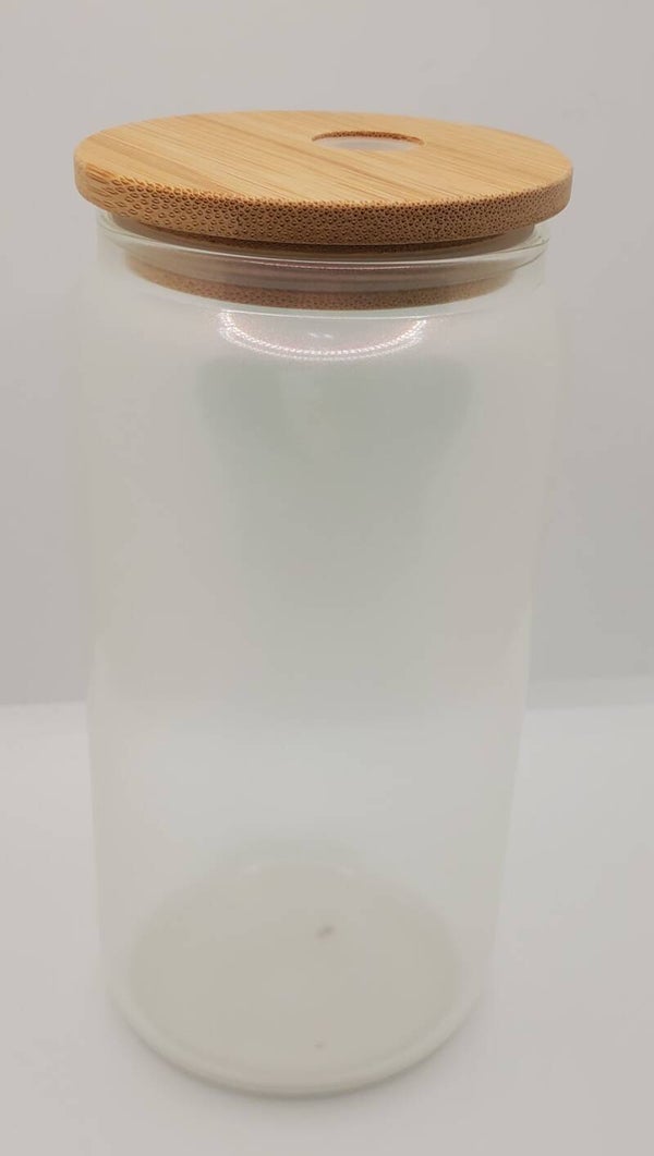 16oz glass shimmer glass cup