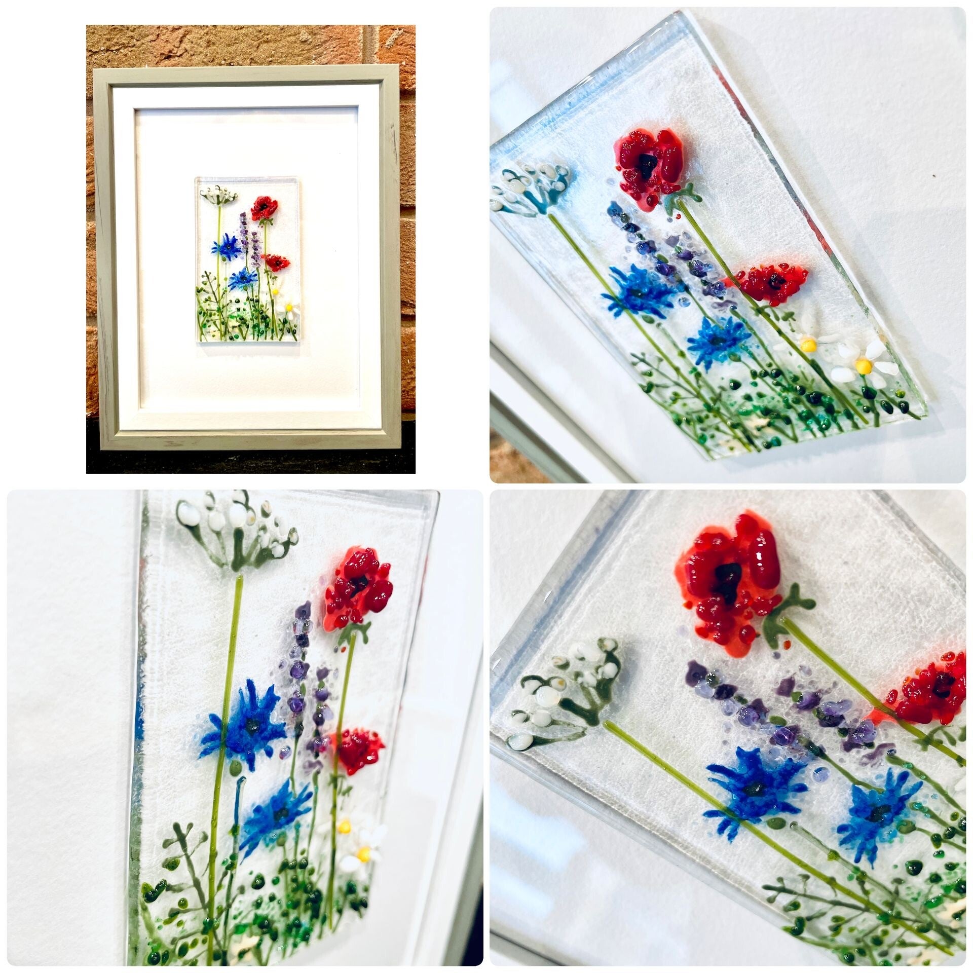 Fused Glass Poppies