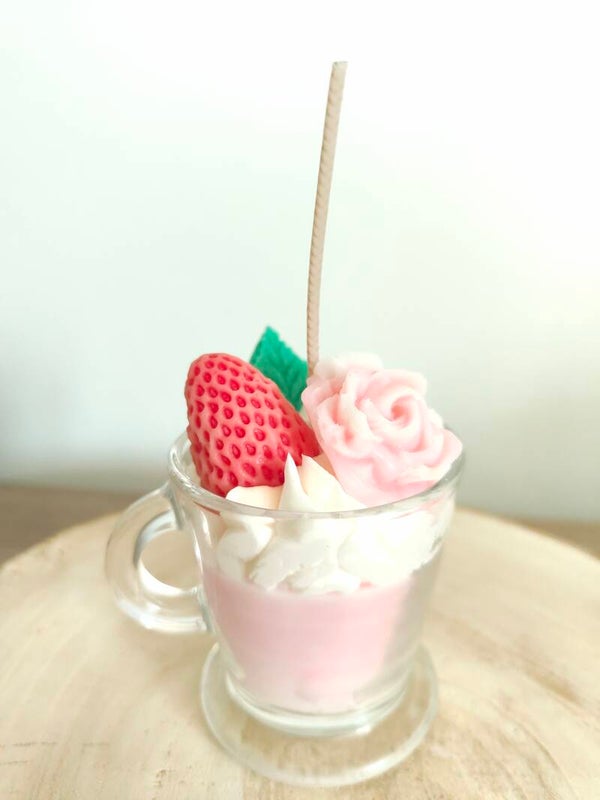 Petite Bougie Rose Vanillée