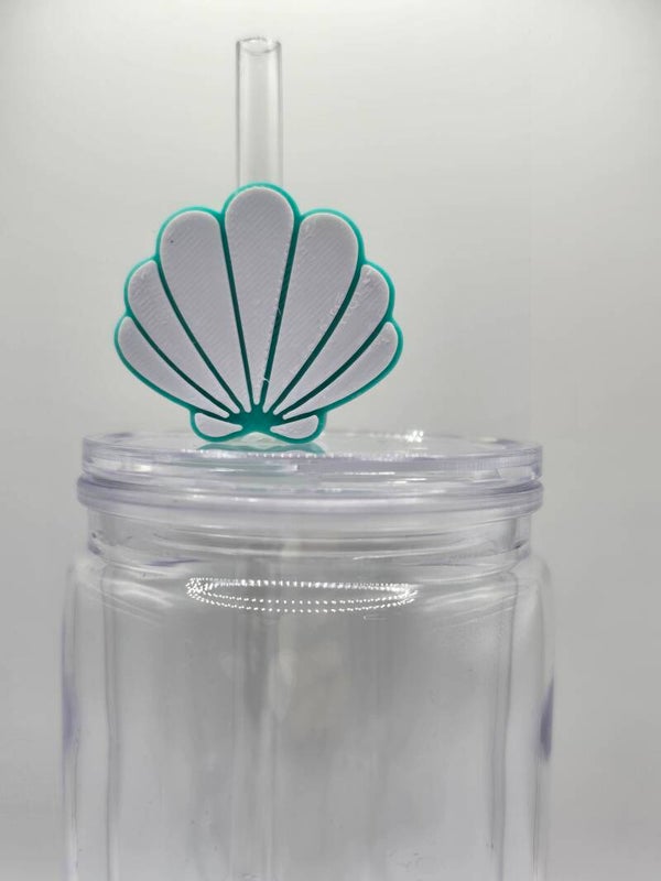 3D Printed Seashell Straw Topper
