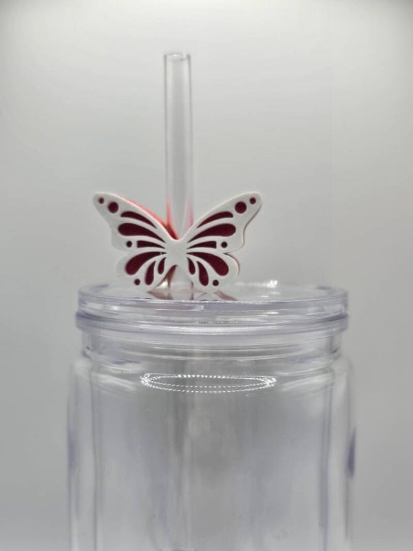 Butterfly  straw topper