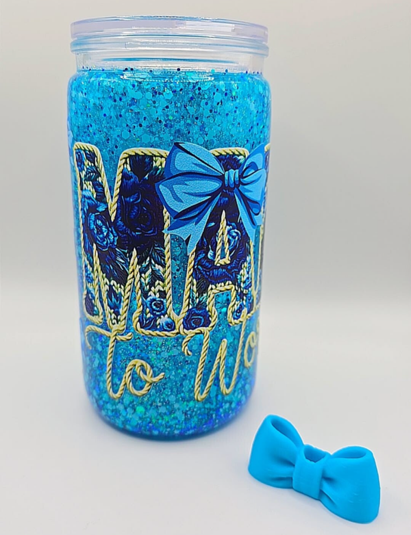 ✨ Made to Worship Acrylic Snow Globe Tumbler ✨ +matching straw topper