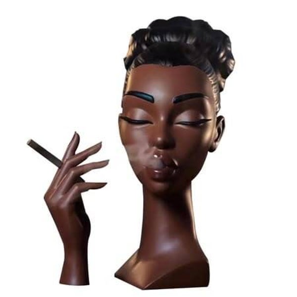 Elegant Black Woman Sculpture Incense Burner – Artistic Airflow Backflow Incense Holder for Home Décor