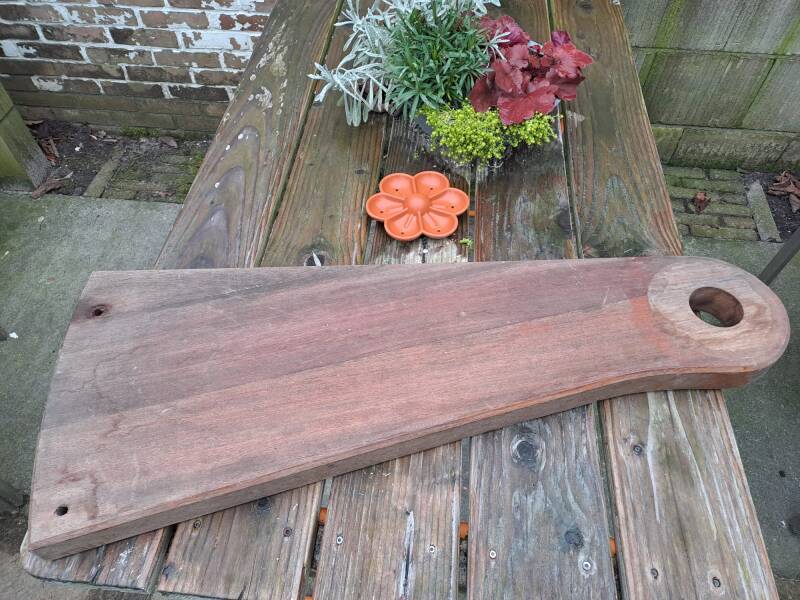 Traptrede iroko hout