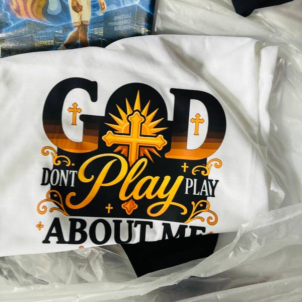 White Large Front Tee