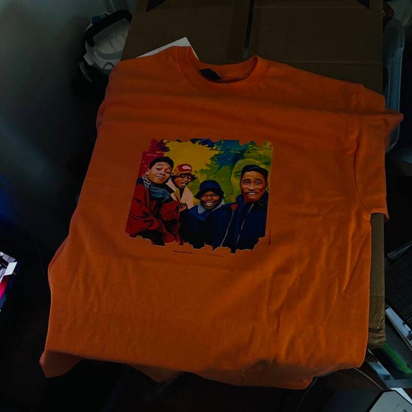 Medium front logo/of the juice characters