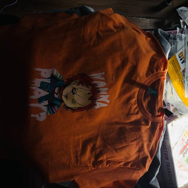 Large CHUCKY WANA PLAY? Tee