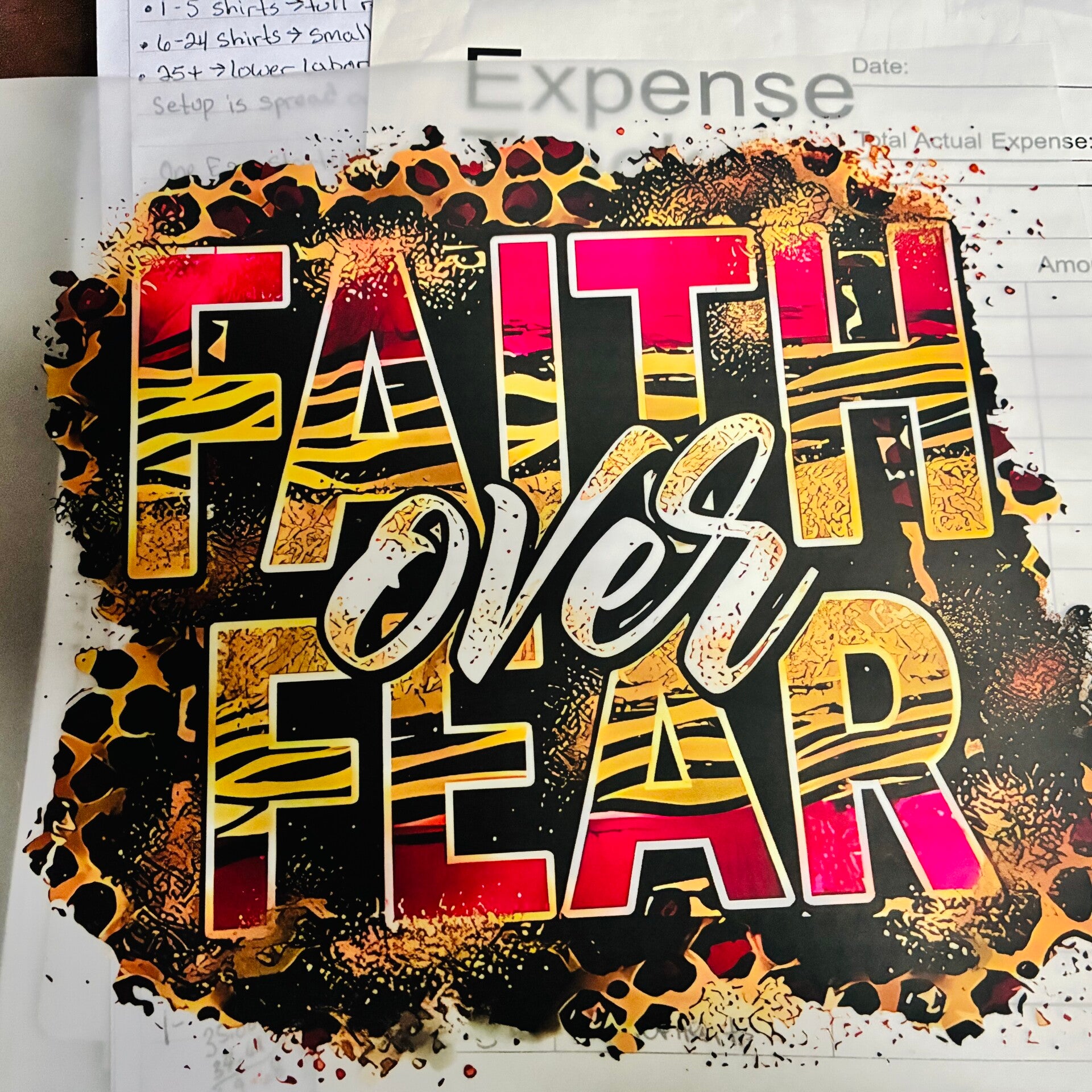 FAITH OVER FEAR, RELIGIOUS DTF TRANSFER