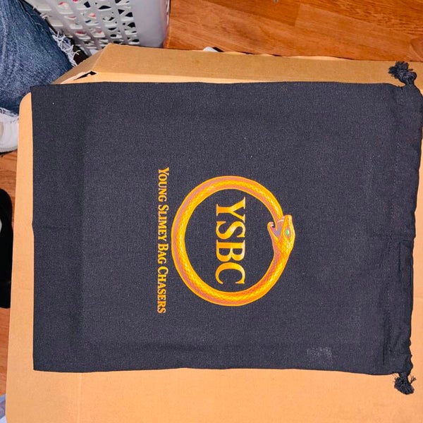 Black Cinch Canvas Shoe & Accessory Bag/ YSBC GOLDEN SNAKE EDITION