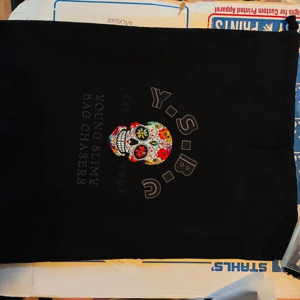 YSBC SKULL HEAD EDITION BLACK CANVAS SHOE&Accessory Bag