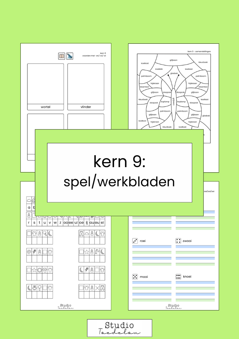 Kern 9 - spel/werkbladen (45 werkbladen)