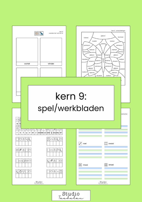 Kern 9 - spel/werkbladen (45 werkbladen)