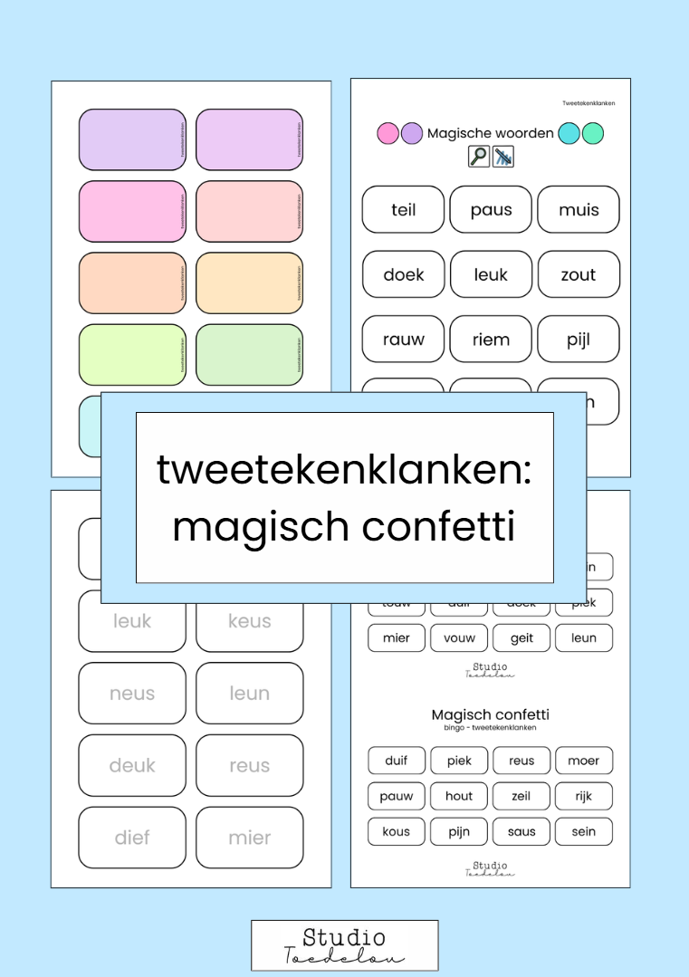 Tweetekenklanken - magisch confetti