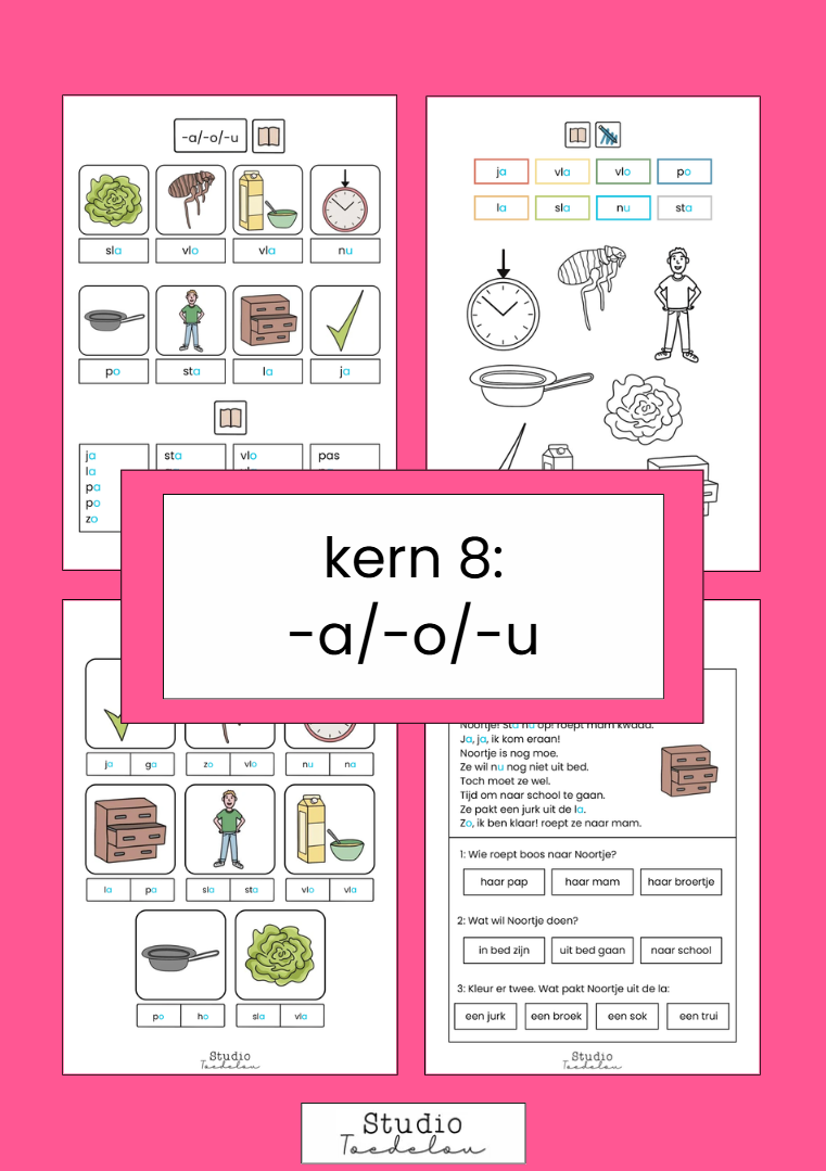 Kern 8 - woorden met -a/-o/-u