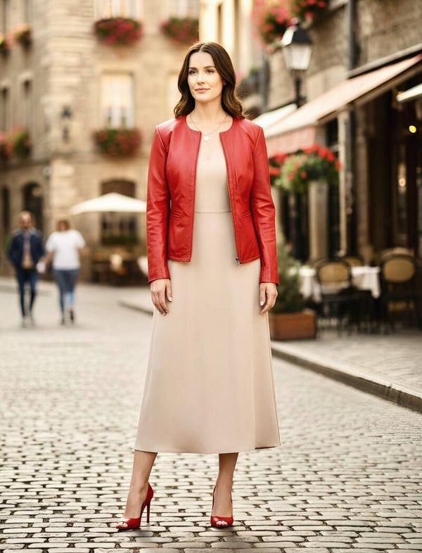 CABRINI Lederjacke Mary