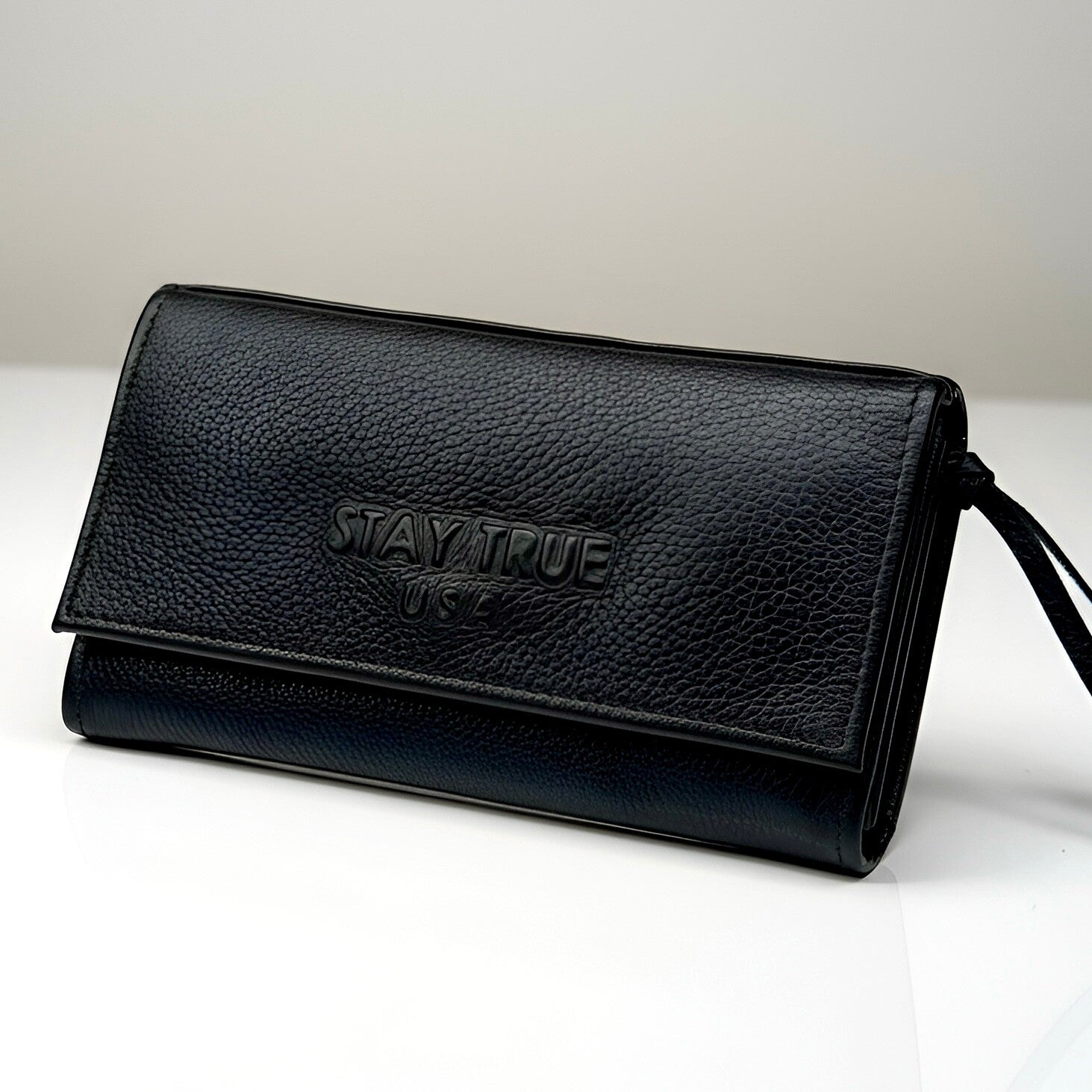 STAY TRUE USA Geldbörse aus Rinderleder - Schwarz, Unisex