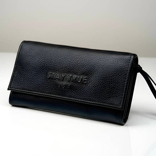 STAY TRUE USA Geldbörse aus Rinderleder - Schwarz, Unisex