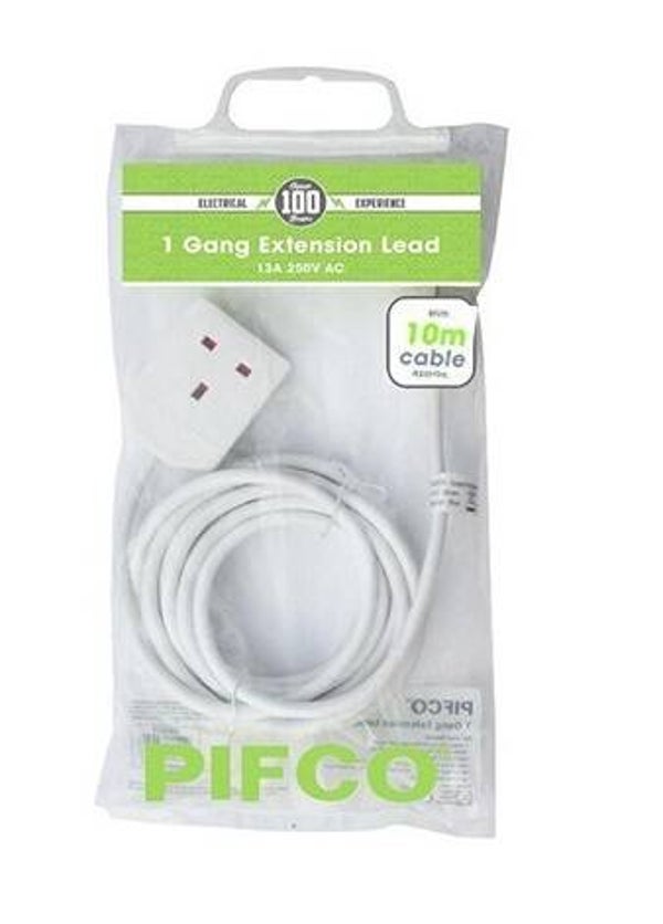 1 Gang ( 1 Way ) Extension Lead 10m