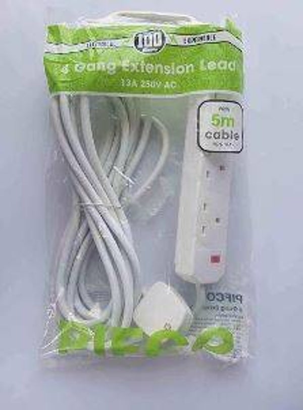 4 Gang ( 4 Way ) Extension Lead 5m
