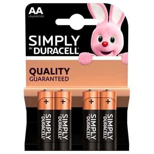 Duracell Plus AA Batteries 4 Pack