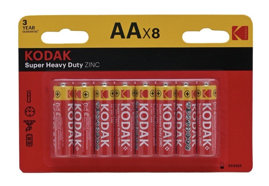 Kodak Extra Heavy Duty AA Batteries 8 Pack