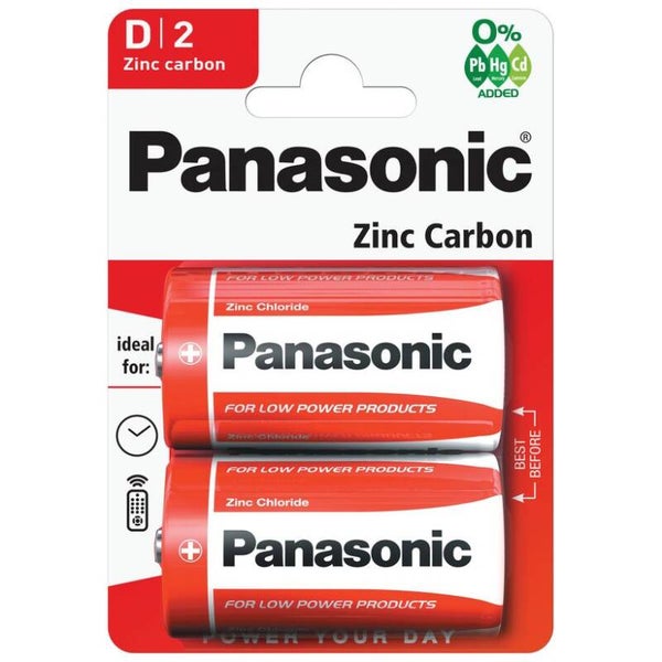 Panasonic D Batteries 2 Pack