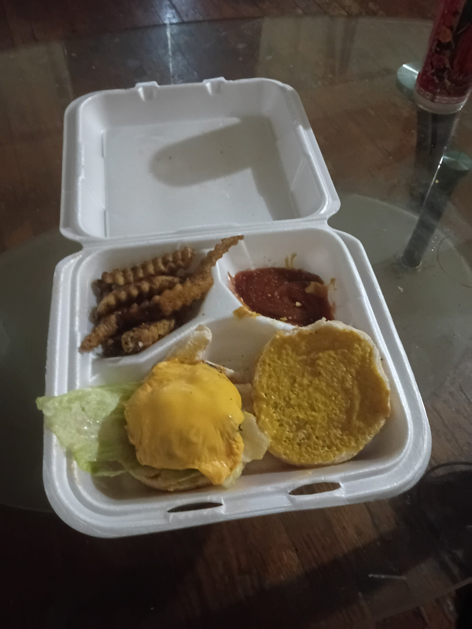 Burgers and fries