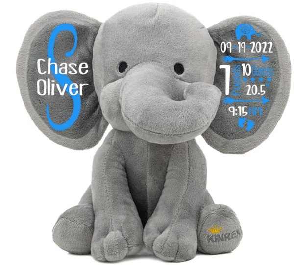 Personalized Birth Stats Elephant