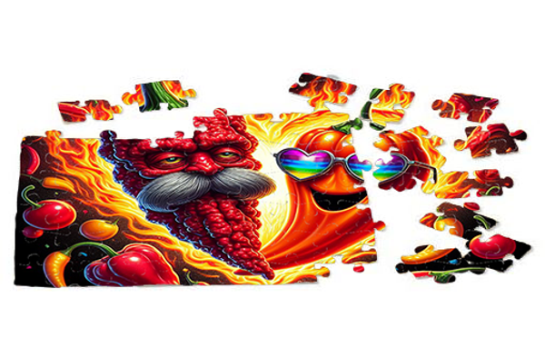 Spicy Heart Duo Puzzel - Liefde voor Hitte