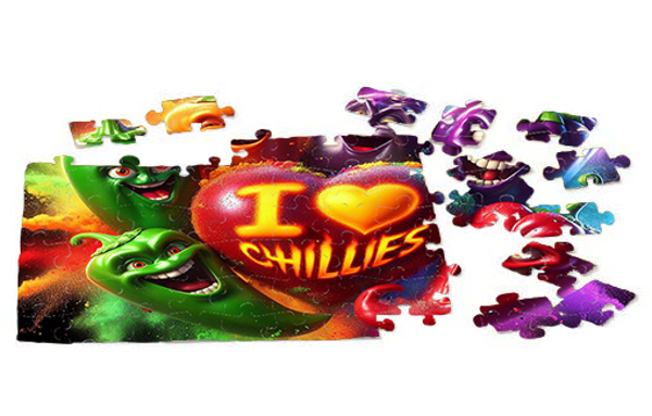 I Love Chillies Puzzel - Kleurrijke Karakters