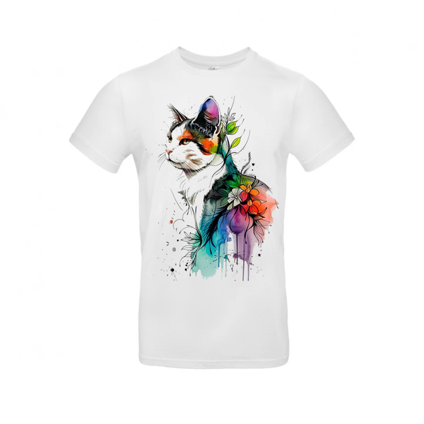 Abstract Watercolor Cat