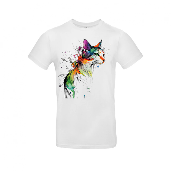 Abstract Floral Cat