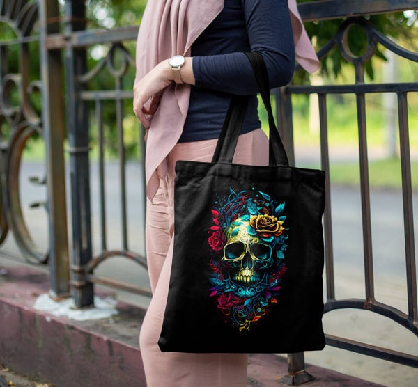 Gothic Floral Skull