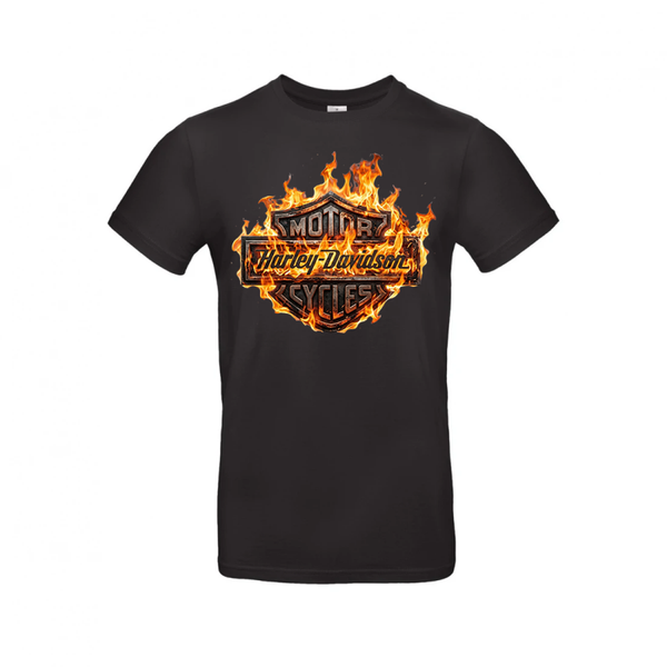Harley-Davidson Flaming Bar & Shield