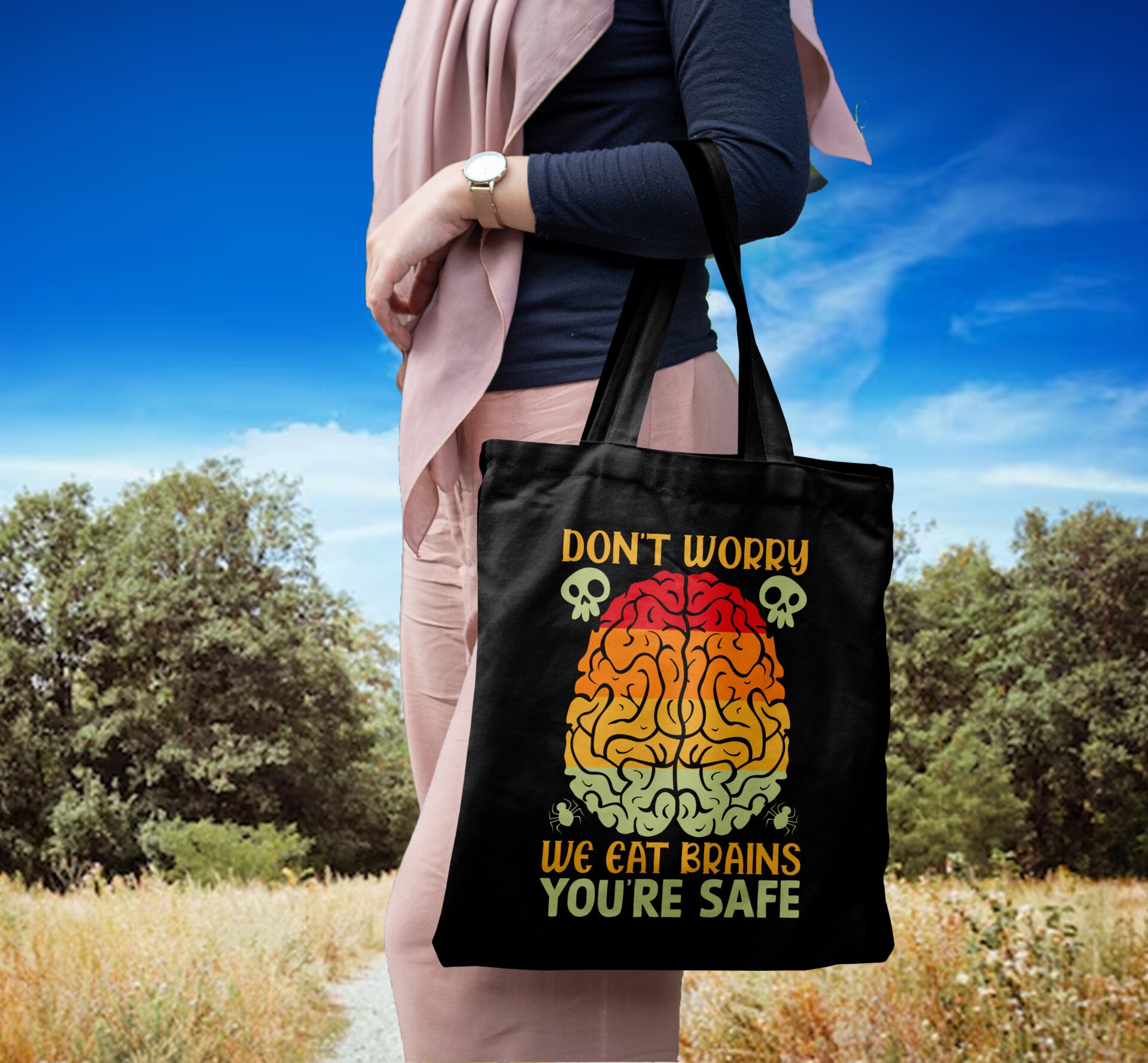 Don't Worry We Eat Brains Zombie Humor