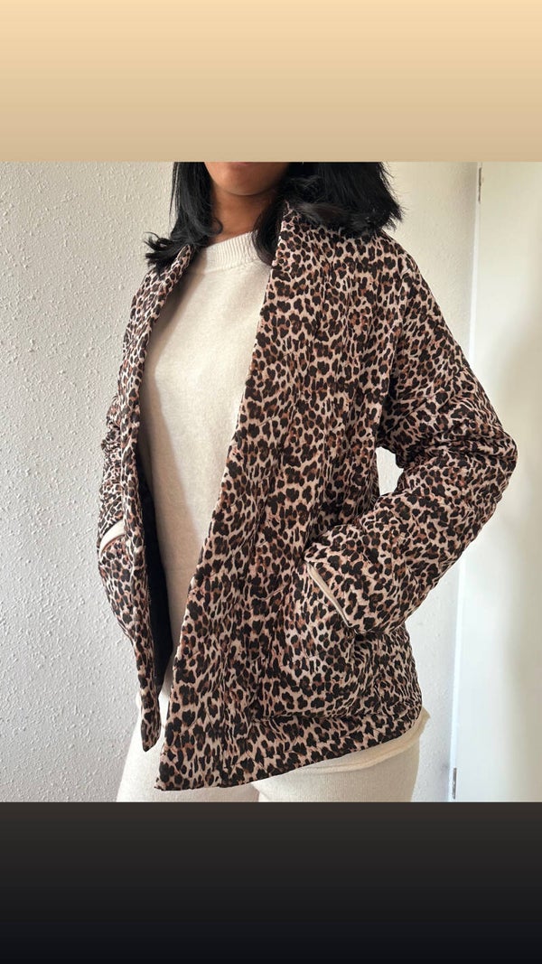 Veste matelassé léopard