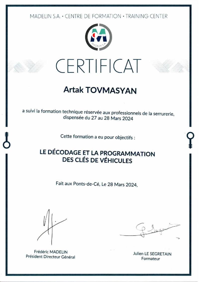 Le décodage et la programmation des clés de véhicules