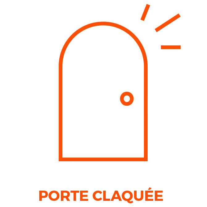 Porte claquée non verrouillée